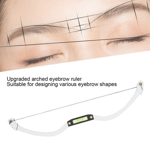 Eyebrow Tattoo Ruler, Professional Microblading Line Marker Ruler Eyebrow Ruler Sticker More Symmetrical, Eyebrow Tattoo Positioning Tool Horizontal Ruler Liquid 0.07Ml For Makeup(Silver)