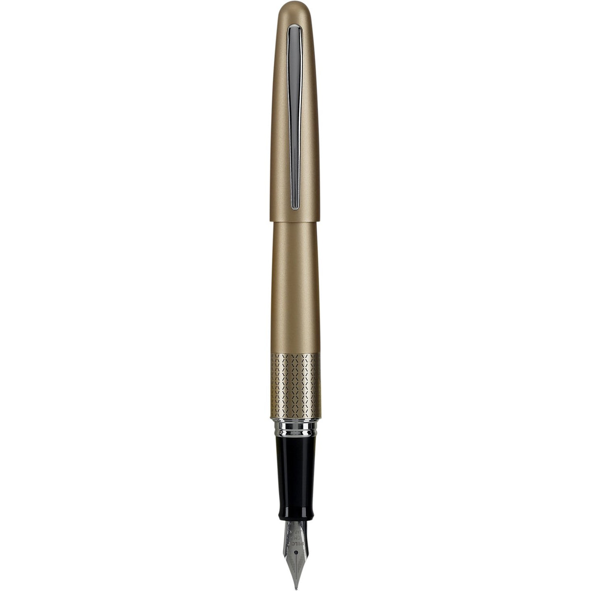 PILOT Metropolitan Collection Fountain Pen, Gold Barrel, Zig-Zag Design, Medium Nib, Black Ink (91103)