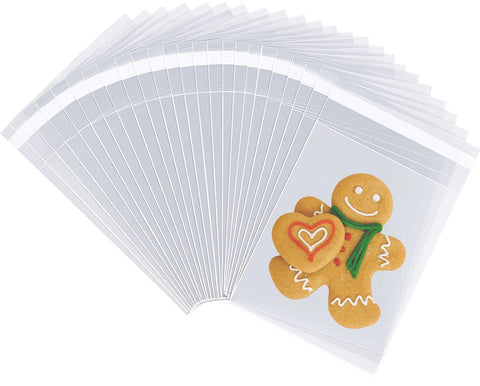 Sabco - 100 Clear Display Bags- Cello Bags OPP- Self Seal Sealing Cellophane Packaging For Presentation - Food Safe - 9 Sizes - Ideal For FBA Cards Envelopes Pictures Presents Gift Wrap (12 x 18 cm)