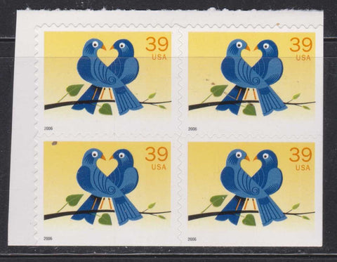 Love Bird 4 X 39Ãƒâ€šÃ‚Â¢ US Postage Stamps