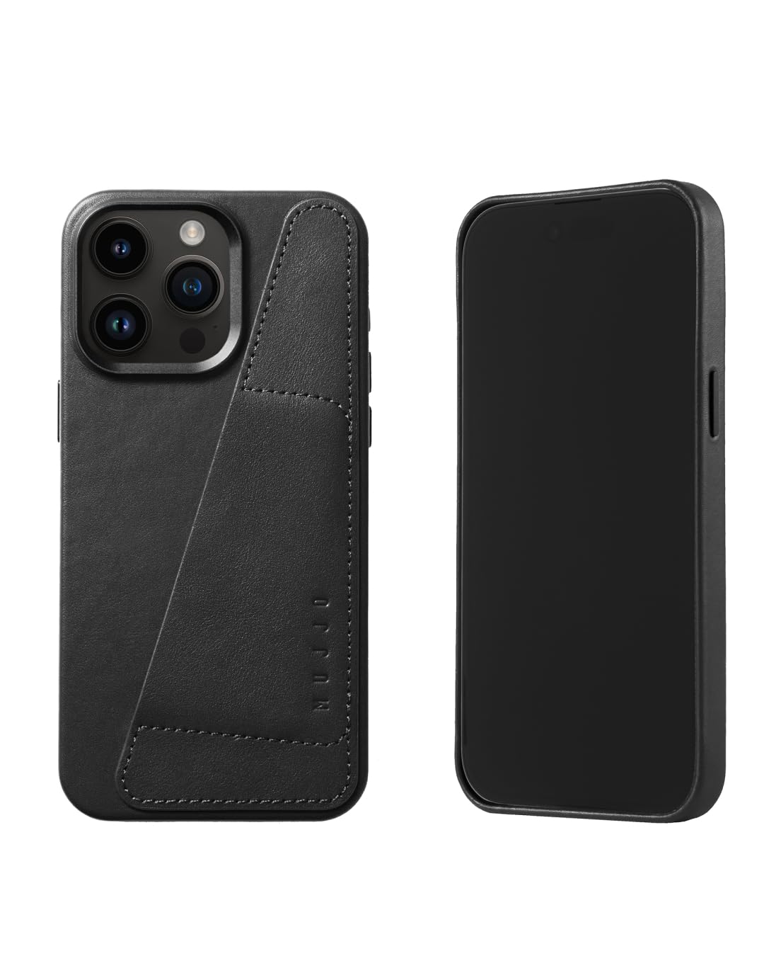Mujjo Leather Wallet Phone Case - Fits iPhone 15 Pro Max - MagSafe Compatible - Premium European Leather Case with Card Pocket - Enhanced Phone & Camera Protection - Crafted with Recycled Materials