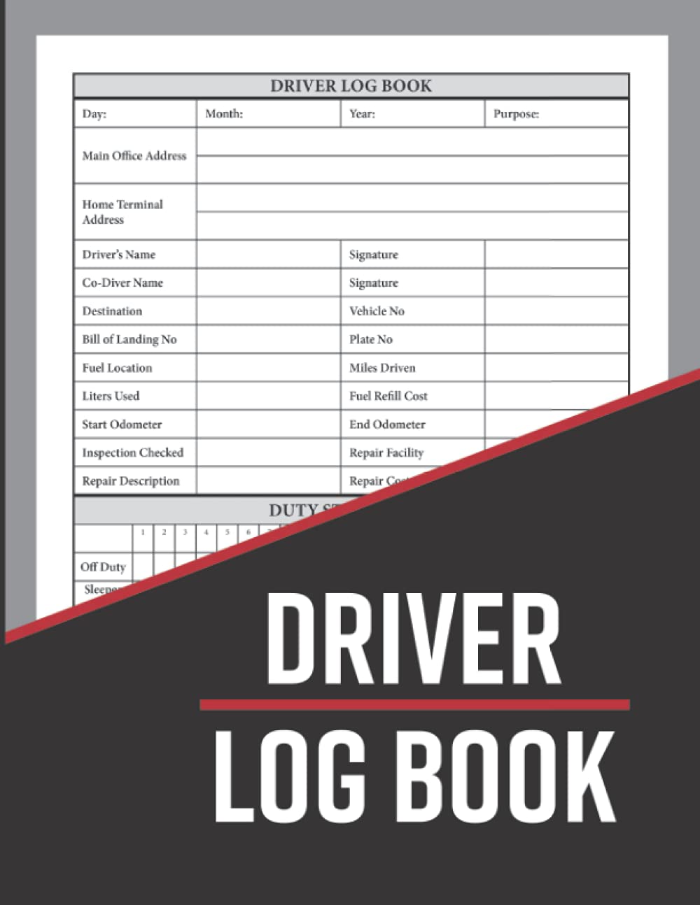 Driver Log Book: Daily Driver's Log Book To Record Vehicle Maintenance and Service Log, Mileage and Fuel Log and Trips Details | Perfect for Personal and Business Purposes
