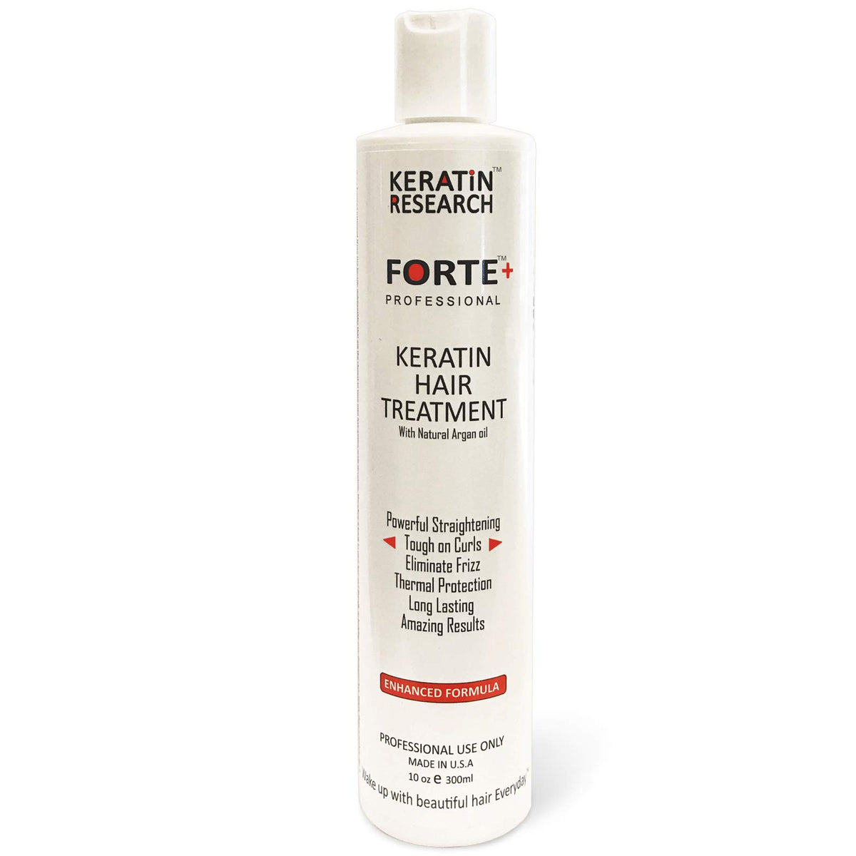 Keratin Research Keratin Forte Conditioner, 300ml, Unisex, Moroccan Argan Oil Enhanced Formula for Curly Hair