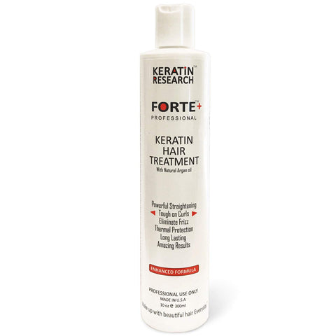 Keratin Research Keratin Forte Conditioner, 300ml, Unisex, Moroccan Argan Oil Enhanced Formula for Curly Hair