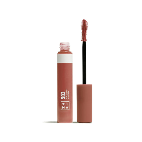 3INA MAKEUP - The Color Mascara 503 - Nude Mascara with Vegetal Keratin - Volume and Lift Long-Lasting Mascara - Flake Free Mascara - Lengthening Mascara for Sensitive Eyes - Vegan - Cruelty Free