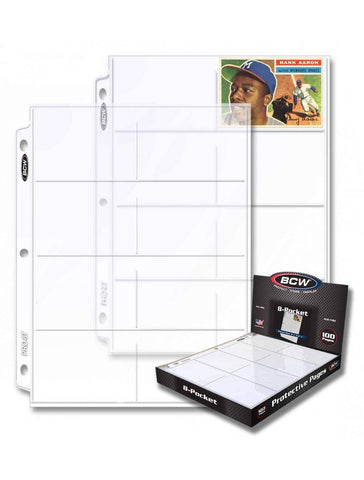 BCW 1-PRO8T-100 Pro 8-Pocket Page