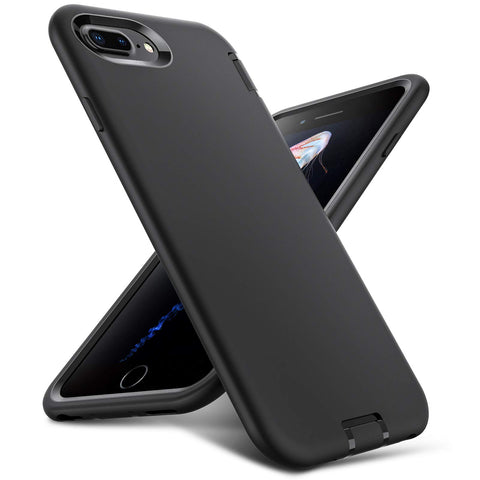 ORIbox for iPhone 8 Plus Case for iPhone 7 Plus Black, [10 FT Military Grade Drop Protection], The Liquid Silicone Heavy Duty Shockproof Anti-Fall Case for iPhone 8 Plus/7 Plus,5.5 inch, Black