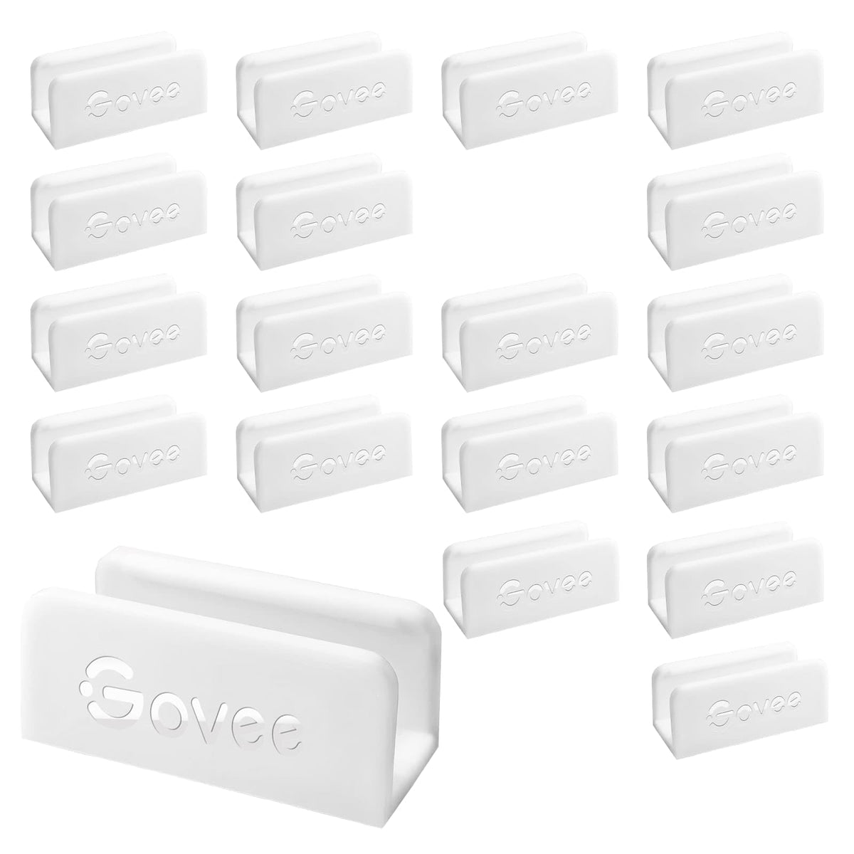 Govee 20 x Clips Mounting Bracket for Neon LED Strip H61A1 Profile Brand