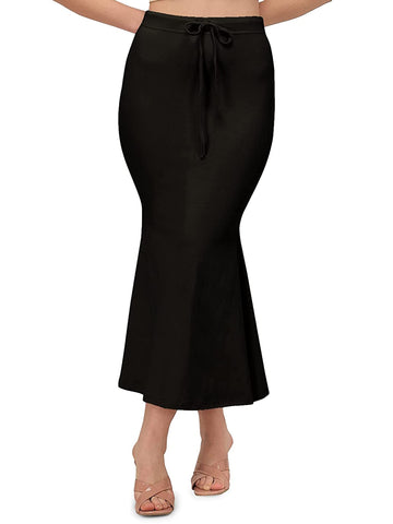 ELLITI Women's Cotton Lycra Blended Full Elastic and Fit Tummy Tucker Full Leg Cover Stretchable Saree Shapewear for Ladies Petticoat Skirts for Women Shape Wear Dress for Sari Silhouette Shaper, M