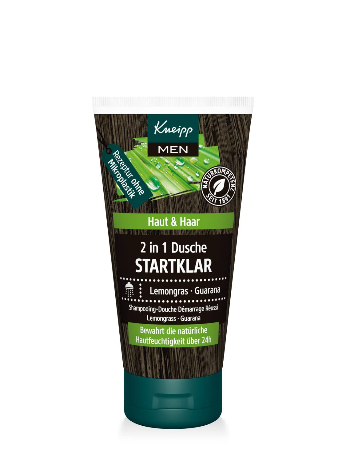 Kneipp Men 2-in-1 Men's Shower Ready Travel Size - Invigorating Shower Gel for Skin and Hair - Citric Revitalising Fragrance - Vegan - No Microplastic - 50 ml, multicoloured
