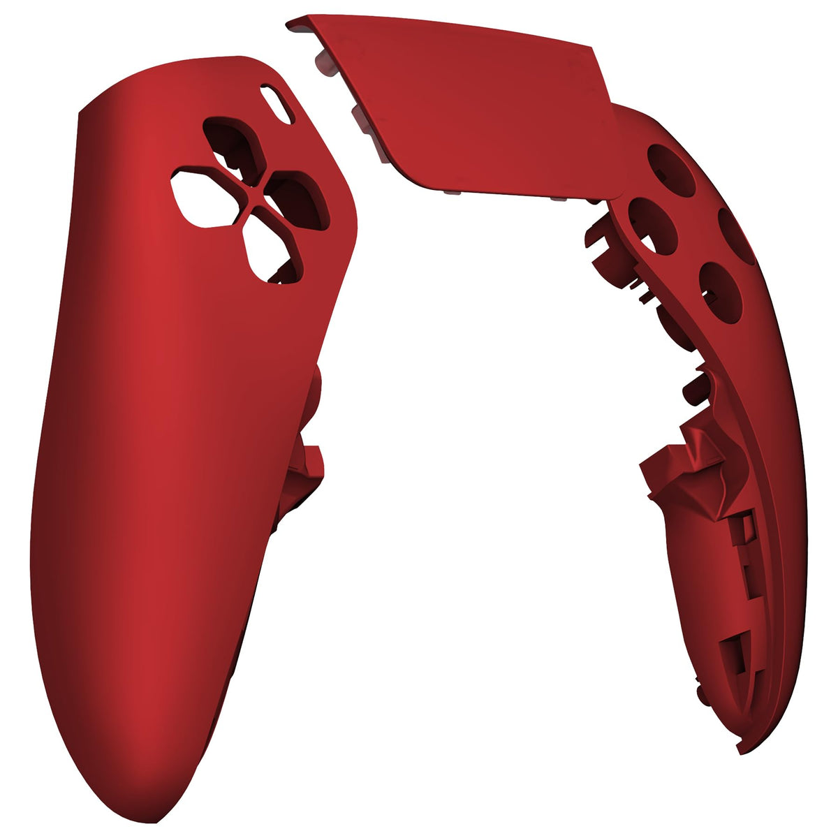 eXtremeRate Left Right Front Top Shell with Touchpad Compatible with ps5 Edge Controller, Scarlet Red DIY Replacement Faceplate Shell Custom Touch Pad Cover Compatible with ps5 Edge Controller