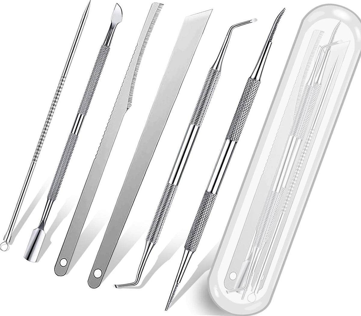 7-Pack Ingrown Toenail Tool, Toenail File and Lifters, Professional Surgical Stainless Steel Ingrown Toenail Tool- Safe Nail Cleaning Treatment Pedicure Tools Kit Under