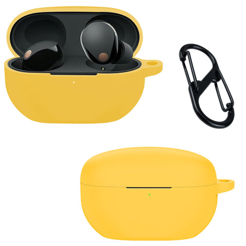 Lemxiee Flexible silicone case for Sony WF-1000XM5 case,Protective cover for Sony WF-1000XM5 -Yellow
