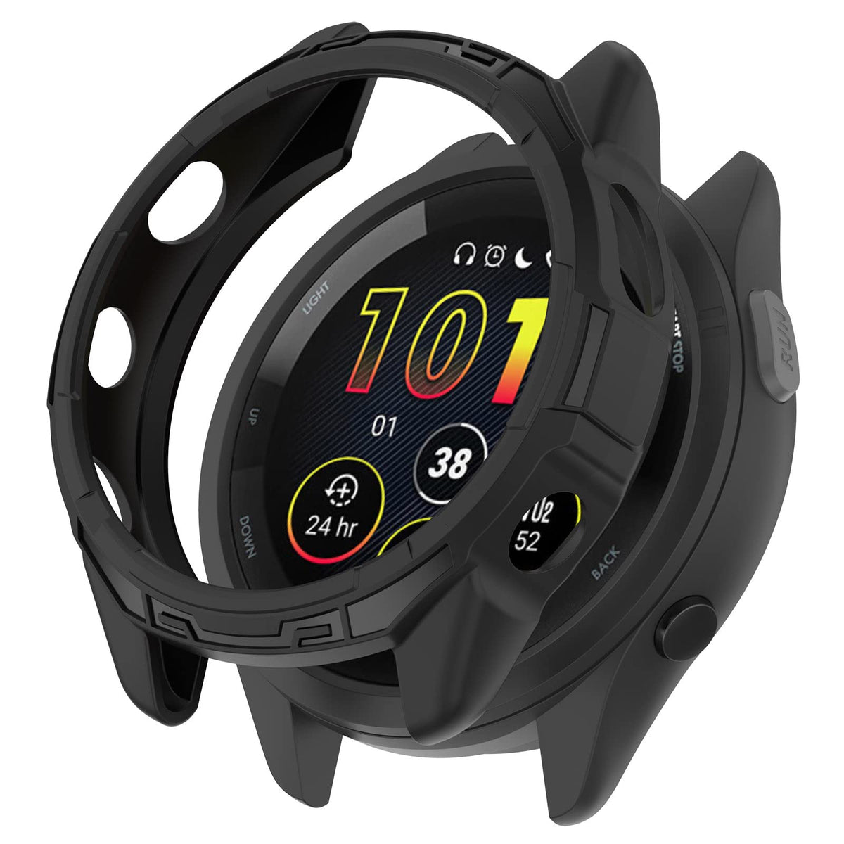 AWADUO Compatible with Garmin Forerunner 265 Protective Case, Smartwatch PC Protective Cover Case Soft Shell Smartwatch Accessories