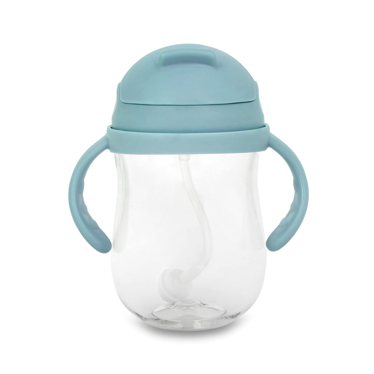 Little Regis Sippy Cup with Weighted Straw, Easy Grip Handles, Flip top lid, No Leaking for Baby & Toddler (Sage)