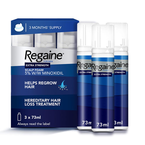 Regaine For Men Hair Regrowth Foam 3 x 73ml (Packing May Vary)