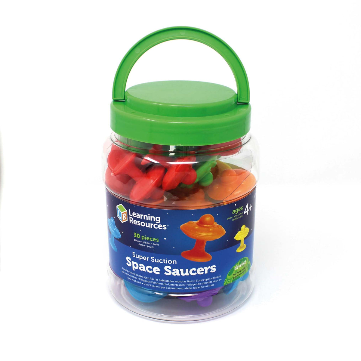 Learning Resources LSP5550-UK Super Suction Space Saucers (Set of 30)