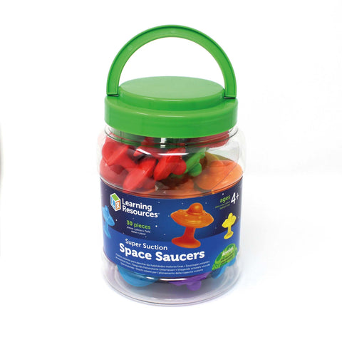 Learning Resources LSP5550-UK Super Suction Space Saucers (Set of 30)