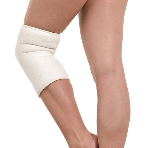 SamWo, Knee warmer, joint warmer, sensitive, floor, 100% merino wool, elastic, washable at 30 degrees, sewn on the outside. - Beige - Large