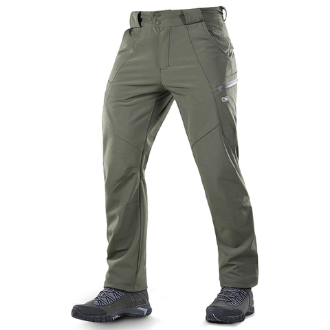 M-Tac Winter Tactical Pants for Men Softshell Insulated Fleece Lined Cargo Pants (Olive, M)