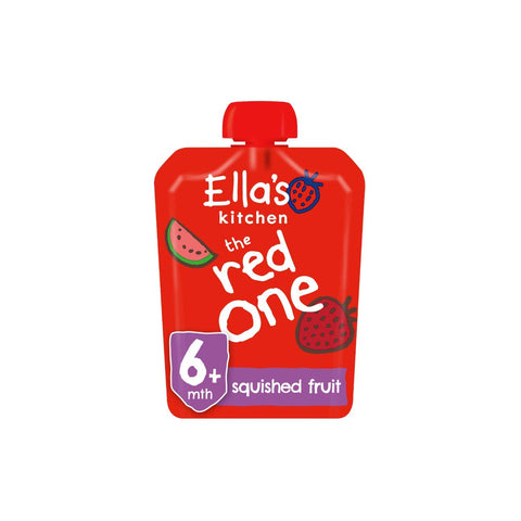 Ellas Kitchen Organic The Red One Smoothie, 6+ months baby food, 90g pouch (Pack of 24)