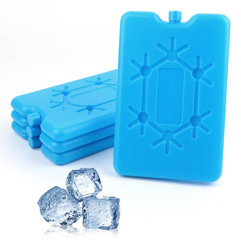 LOBVABA Pack of 4 Ice Packs, Cool Bag for Travel Refrigerator, Lunch