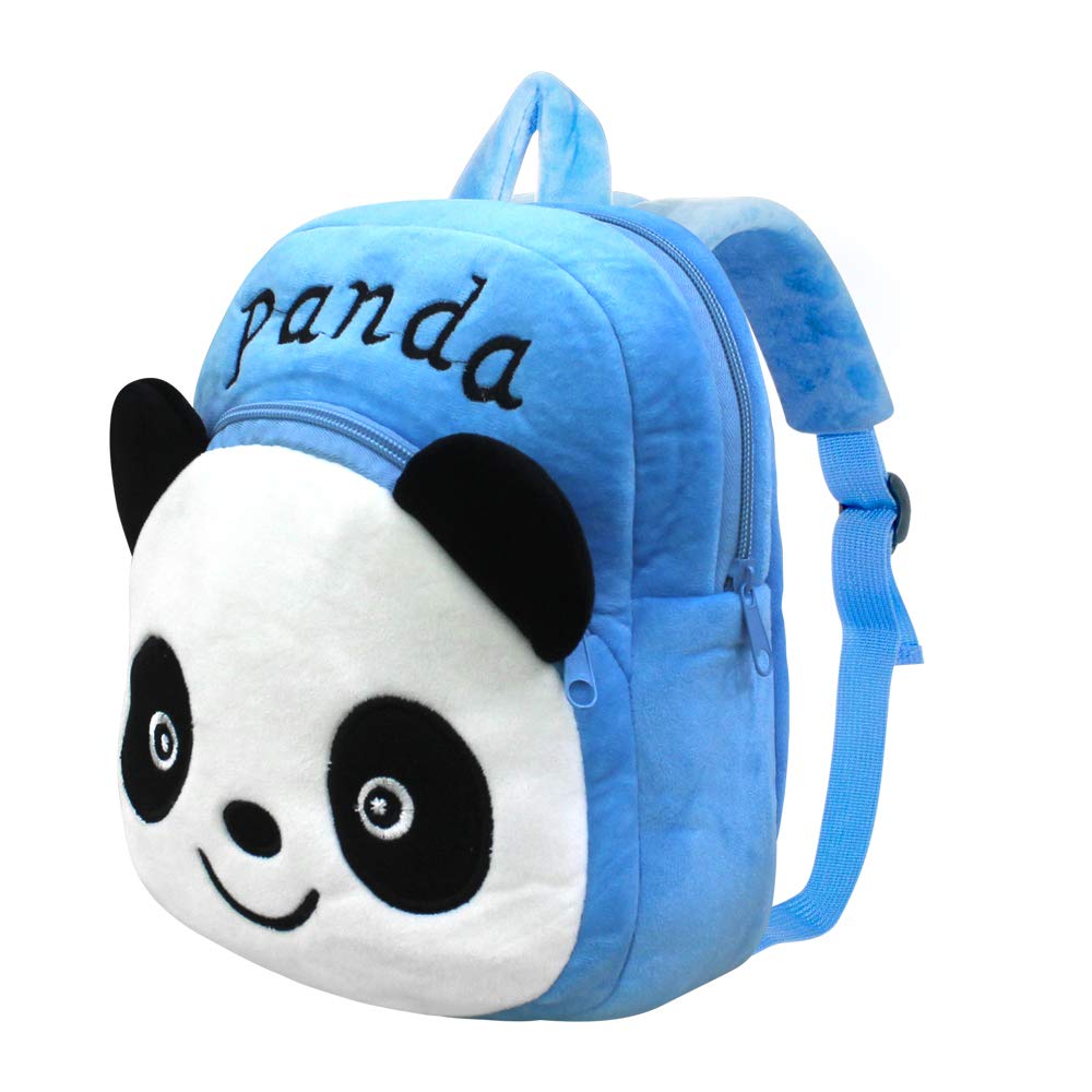Panda Toddler Kids Backpack, PTN Cute Cartoon Childrens School Bag, 3D Stereo Blue Panda Toddler Kids School Bag, Present & Gifts Little Rucksack for Kids Toddler 1-7 Years