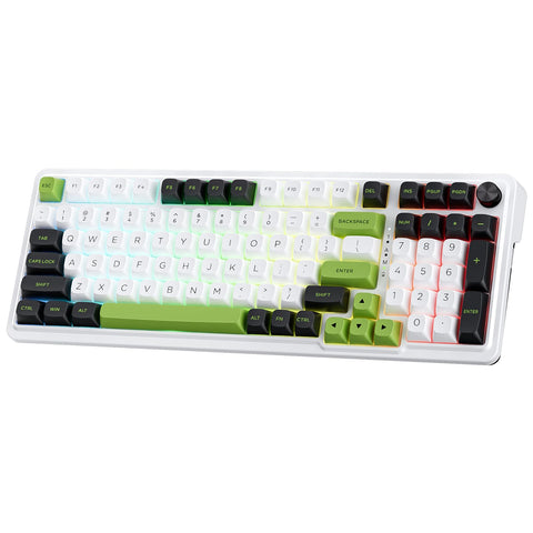 Redragon K686 PRO 98 Keys Wireless Gasket RGB Gaming Keyboard, 3-Mode PBT Mechanical Keyboard w/Hot-Swap Socket, Dedicated Knob Control & 5-Layer Noise Dampening, Custom Linear Switch