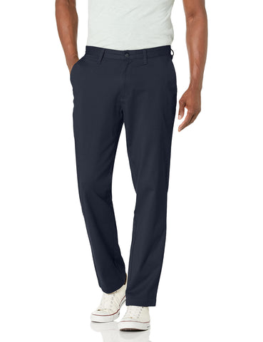 Nautica Men's Classic Fit Flat Front Stretch Solid Chino Deck Pant, True Navy, 32W 34L