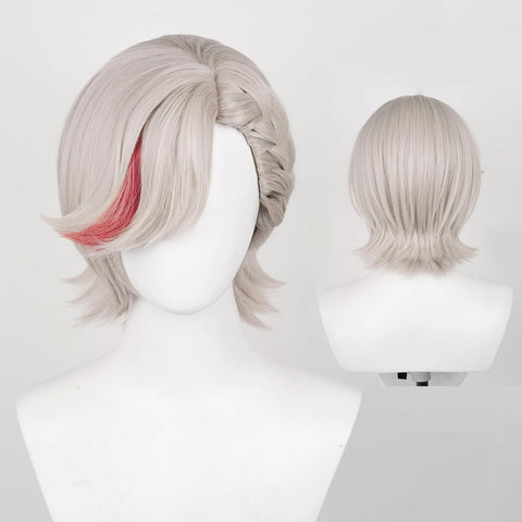 UTIEHD Anime Cosplay Wig, Genshin Impact Wig, with two Wig Caps, for Halloween, Party & etc. (Lyney Cosplay)