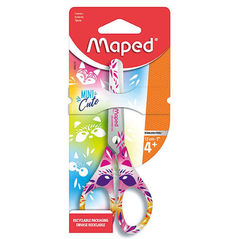 Maped - School and Craft Scissors, Mini Cute 13 cm, Rounded Blades, Random Colour