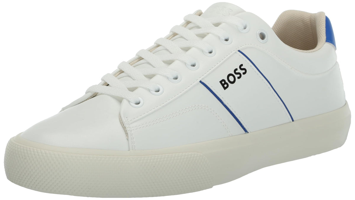 Aiden Logo Block Leather Low Top Sneaker