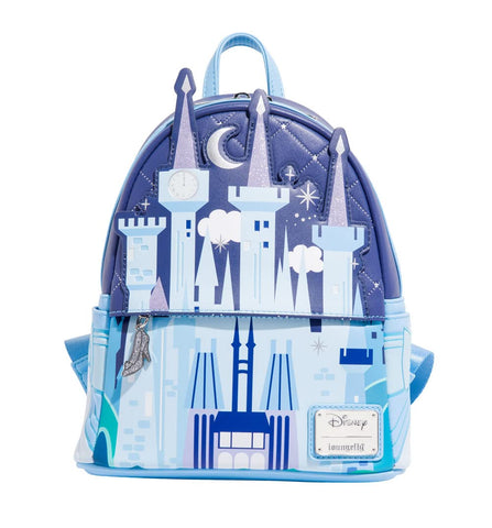 Loungefly Backpacks TruffleShuffle Cinderella Castle Mini Backpack Blue