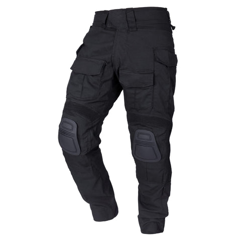 IDOGEAR Men's G3 Combat Pants with Knee Pads Multi Camouflage Trousers Airsoft Hunting Paintball Tactical Outdoor Pants(Black,Large(34W x 32L))
