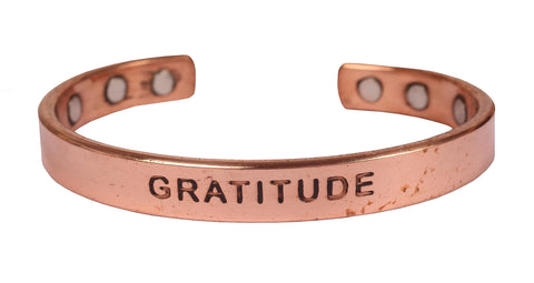 Touchstone Inspirational Copper Engraved Magnetic Bracelets for Teen Girls/Women-Personalized Jewelry Gifts for Best Friend/Mom/Daughter/Sister - Adjustable Bracelet in a Pretty Gift Box Gratitude