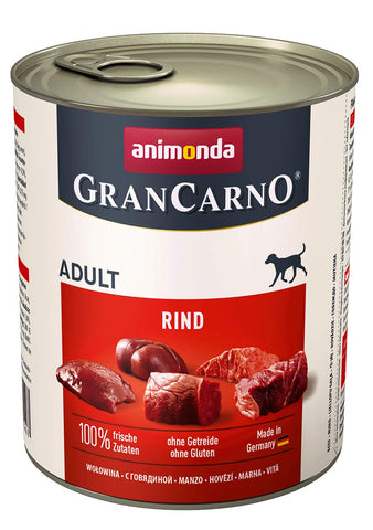 animonda GranCarno Wet Food for Adult Dogs, Various Varieties, 6 x 800 g