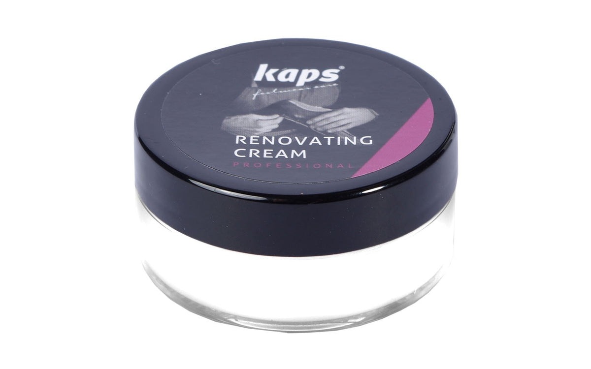 Renovating Repair Cream For Smooth Leather Shoes Bags Seats, Scratch And Scuff Cover, Kaps Renovating Cream, 10 Colours, 101 - White, 25 ml - 0.84 fl. Oz.