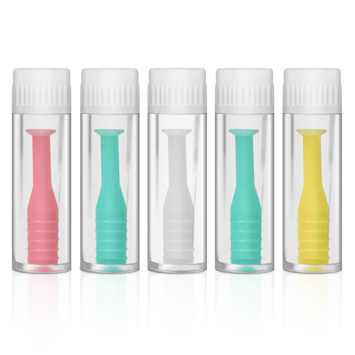 UpaClaire 5-Piece Silicone Contact Lens Removal Tool for RGP and Scleral Lenses - Plunger Suction Cups