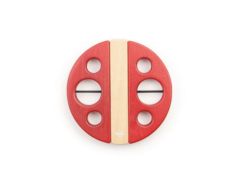 Tegu Swivel Bug Magnetic Building Block Set, Poppy Red