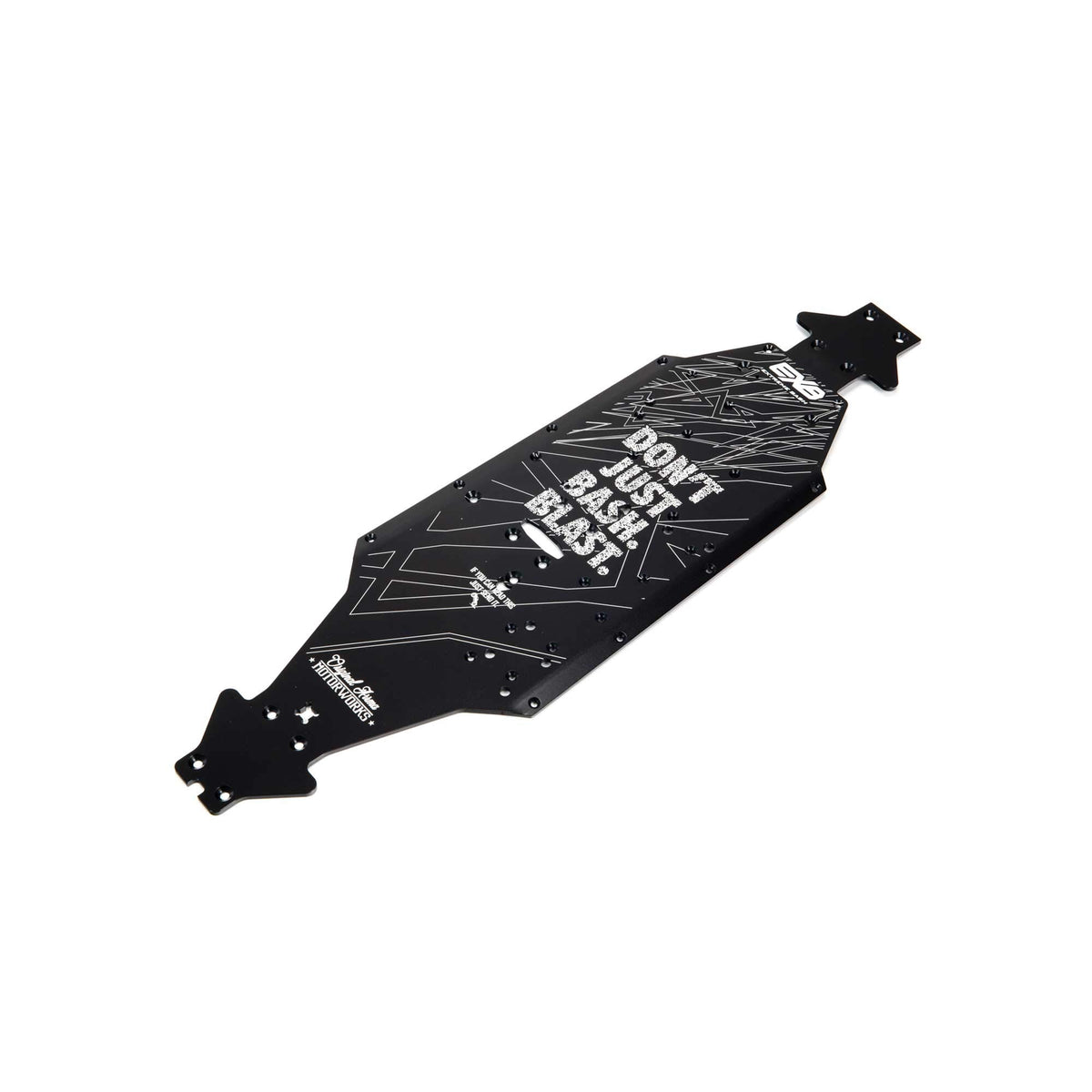 ARRMA Aluminum Chassis CNC 7075 T6 LWB, Black: EXB, ARA320571