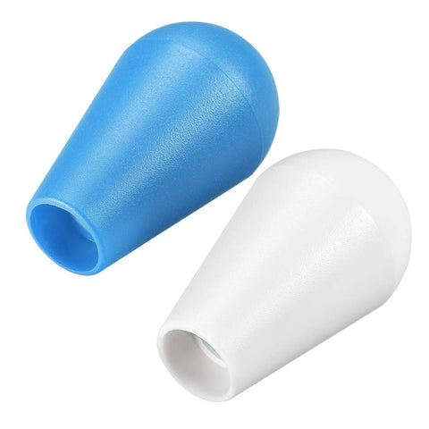 uxcell Ellipse Oval Joystick Head Rocker Ball Top Handle Arcade Game DIY Parts Replacement White Blue 2Pcs