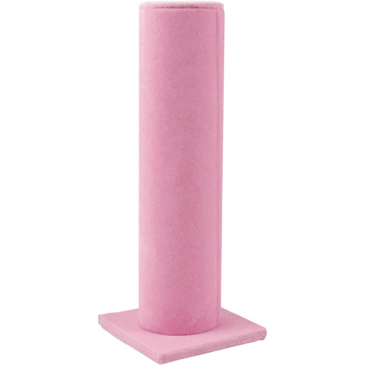 AUEAR, Velvet Vertical Tower Display Bracelet Tower Vertical Hair Band T-Bar Display Holder for Headband Scrunchie (Pink, Square Bottom, 1-Pack)