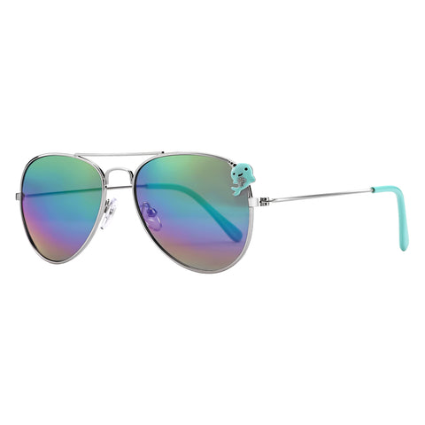 FEISEDY Kids Polarized Sunglasses, Classic Pilot Glasses for Girls Boys Cool Toddler Shades B4062 (Age 2-10)