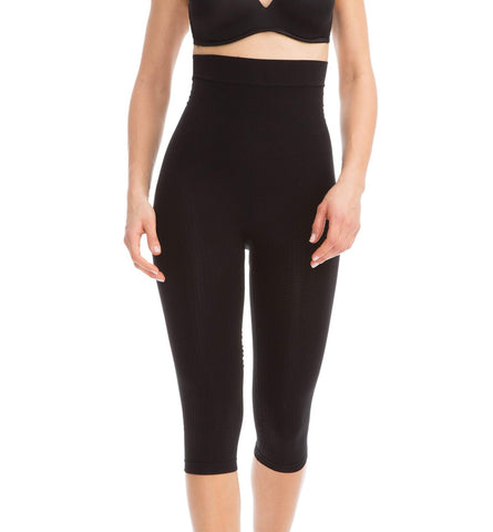 Farmacell 323 (Black, S/M) Women's high-Waisted Push-up Anti-Cellulite Control Capri Leggings