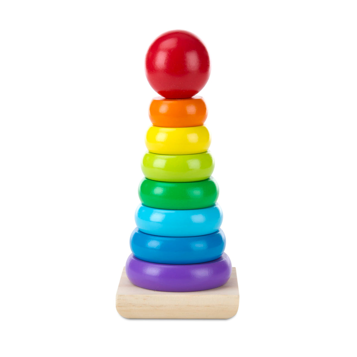 Melissa & Doug Rainbow Stacker | Developmental Toy | Motor Skills | Problem Solving | 18 Months | Gift for Boy or Girl