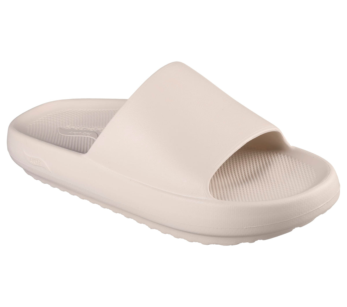SKECHERS Men's Slide Sandal, Off White, 10