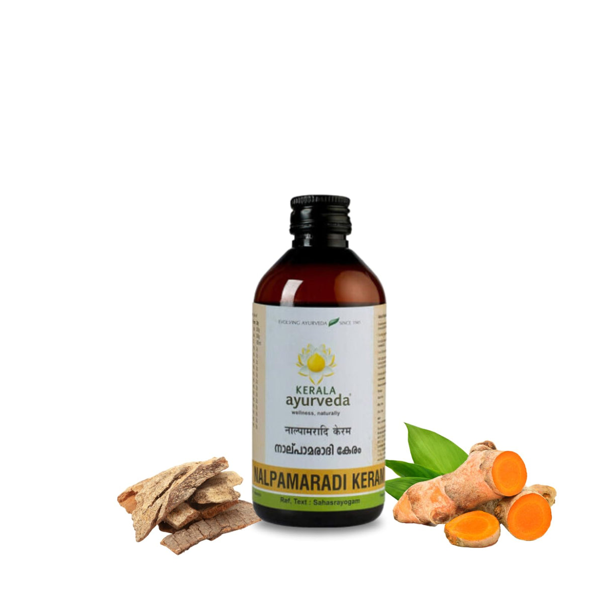 Kerala Ayurveda Nalpamaradi Keram 200ml | Face & Body Oil | Removes Tan and Dark Spots | With Nalpamara, Haridra, Usira, Amla, Manjistha, Raktachandana | Coconut Oil Base |
