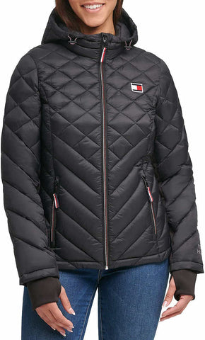 Tommy Hilfiger womens OUTERWEAR JACKET,BLACK,Small