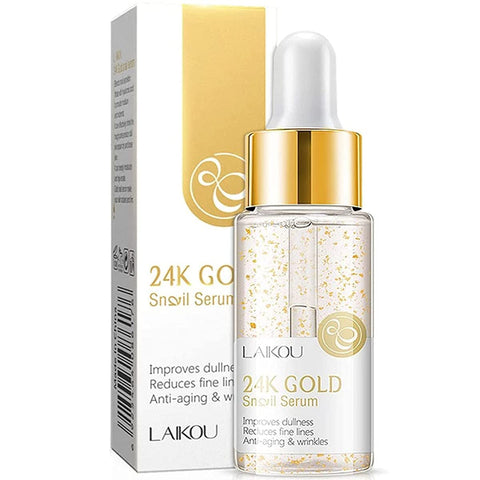 Easilydays 24k Gold Snail Facial Serums for Women, Snail Secretion Filtrate, Face Hyaluronic Acid Serum Moisturizing Collagen Essence, Reduce Aging, Smooth Wrinkles, Firm, for Promote Absorption Moisturizer Serum Deeply