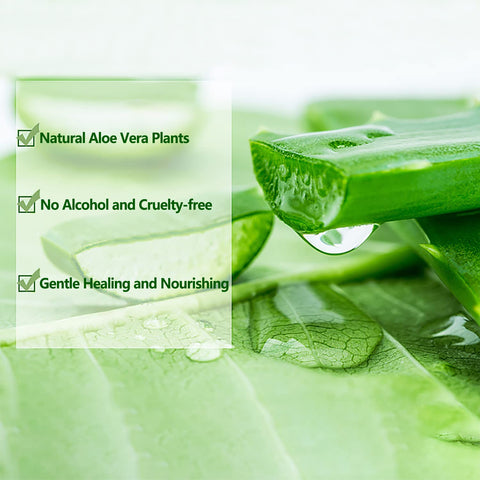 ASYBO 300 ML Aloe Vera Gel - 99% Organic Pure Aloe Vera Hydrating Moisturizer, Natural Aloe Cream for Dry Skin, Sunburn, Acne